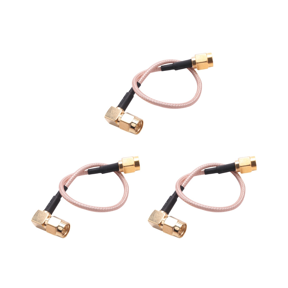 3pcs 6 Inch SMA Male to Right Angle Plug Jumper Pigtail Cable RG316-image-OPC-PGDQCRQ-NEW