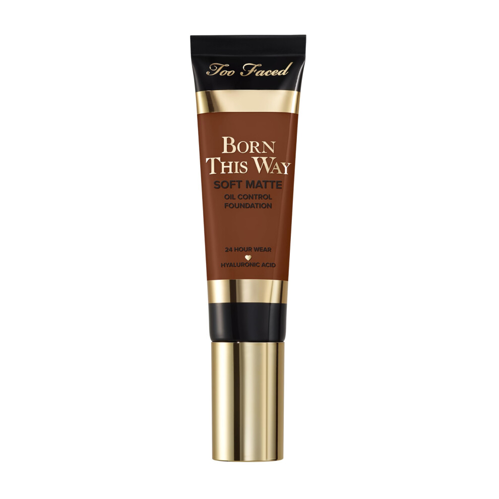 Too Faced Born This Way Soft Matte Foundation | Hydrating  Oil Control  Long Lasting + Waterproof  1 Fl Oz  Cocoa