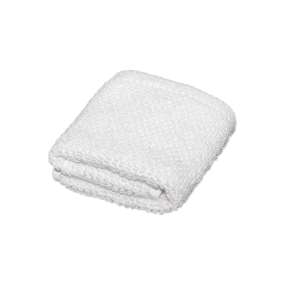 Gant de toilette blanc Great Bay Home - 100 % coton 13 x 13 cm - Serviettes de toilette absorbantes, à séchage rapide et durables pour la décorat