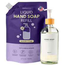 MaisoNovo Hand Soap Refills - Natural Hand Soap Refill Made in USA - Gentle Non Toxic Hand Soap Refill Good for All Skin Types - Lavender Hand Soap R