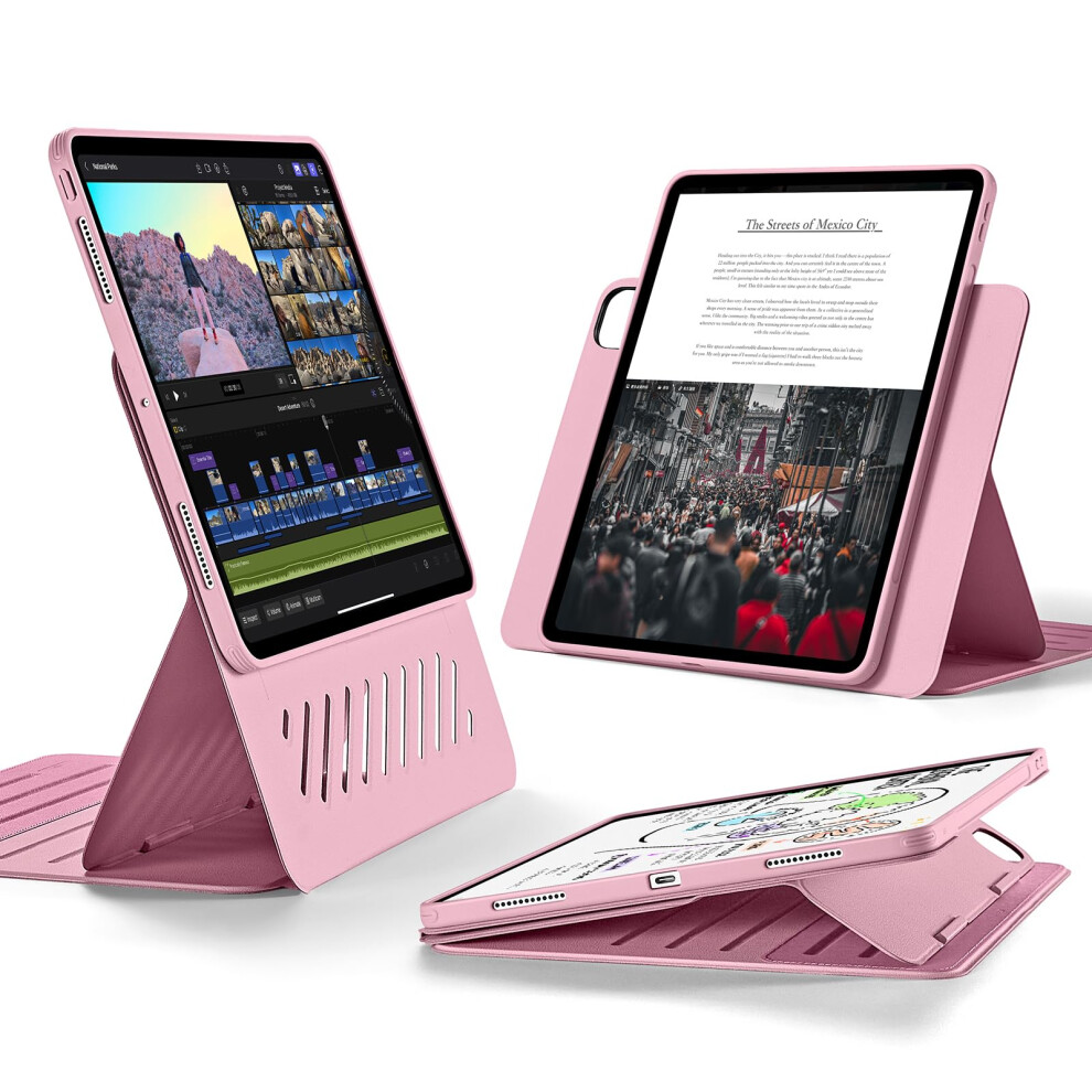 Esr For Ipad Pro 13 Inch Case M4(2024), Ipad Pro 13 Rotating Case With Removable Magnetic Cover, Adjustable Portrait/Landscape Stand With Raised Scree 4894240234815
