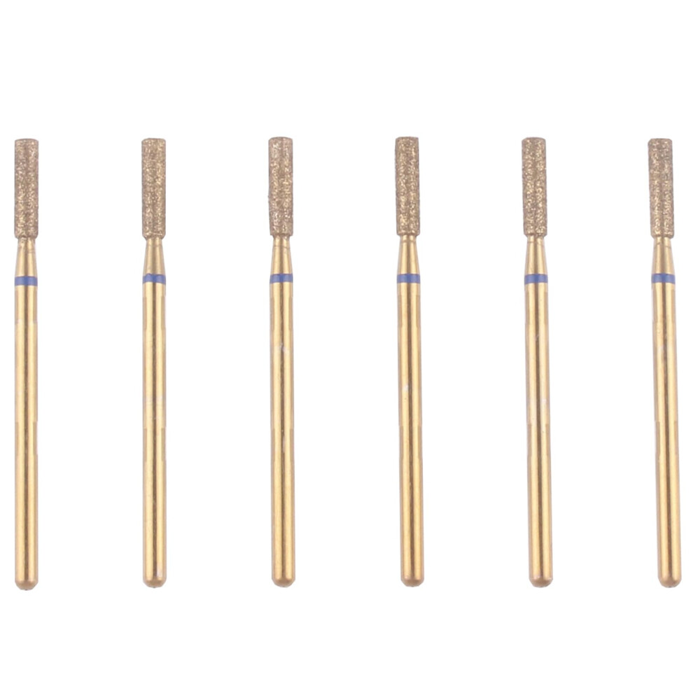 Mzcmsl Barrel Cuticle Nail Drill Bit Set With Case 6Pcs Pro Diamond Nail Bits For Nail Salon Manicure 3/32 Shank Efile Bit(Medium)
