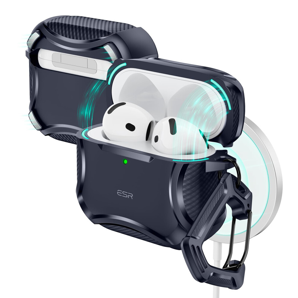 Esr For Airpods 4 Case (Halolock) Compatible With Airpods 4Th Generation Case (2024) Compatible With Magsafe Powerful Drop Protection Magnetic Lid 4894240217658