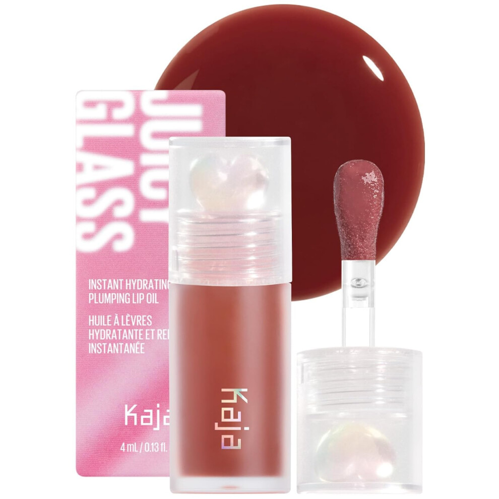 Kaja Lip Plumping - Juicy Glass 08 Cherry Cola | Hydrating  Feel Plumped and Lightweight with Vitamin Tree Fruit Oil  Vegan  Cruelty-Free  Clear Tint-image-OPC-PGDQD92-NEW