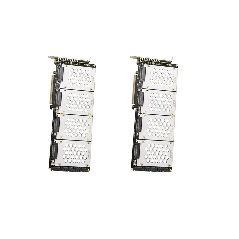 2X Ph46-4 4-Disk Sff8639 U.2 Nvme & Sata 2.5-Inch Hard Drive To Pcie4.0 Split Card X16 Disk Adapter 4852496759643