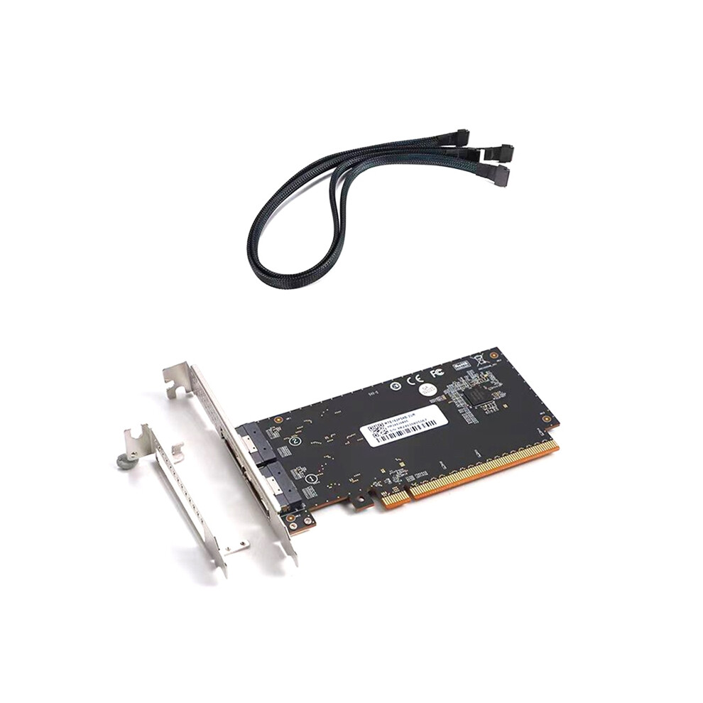 High Performance Graphics External Card Pcie4.0 X16 To Slimsas 8654 Rear Half-Height Adapter With Cable 4852496760373