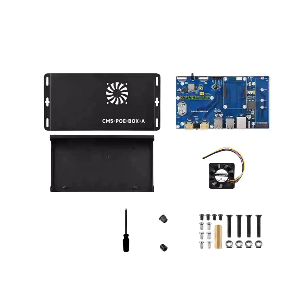 Photos - Other Components For Compute Module 5 IO Board Kit with PoE Gigabit Ethernet RJ45 for RPi CM5 Expansion UK PLUG