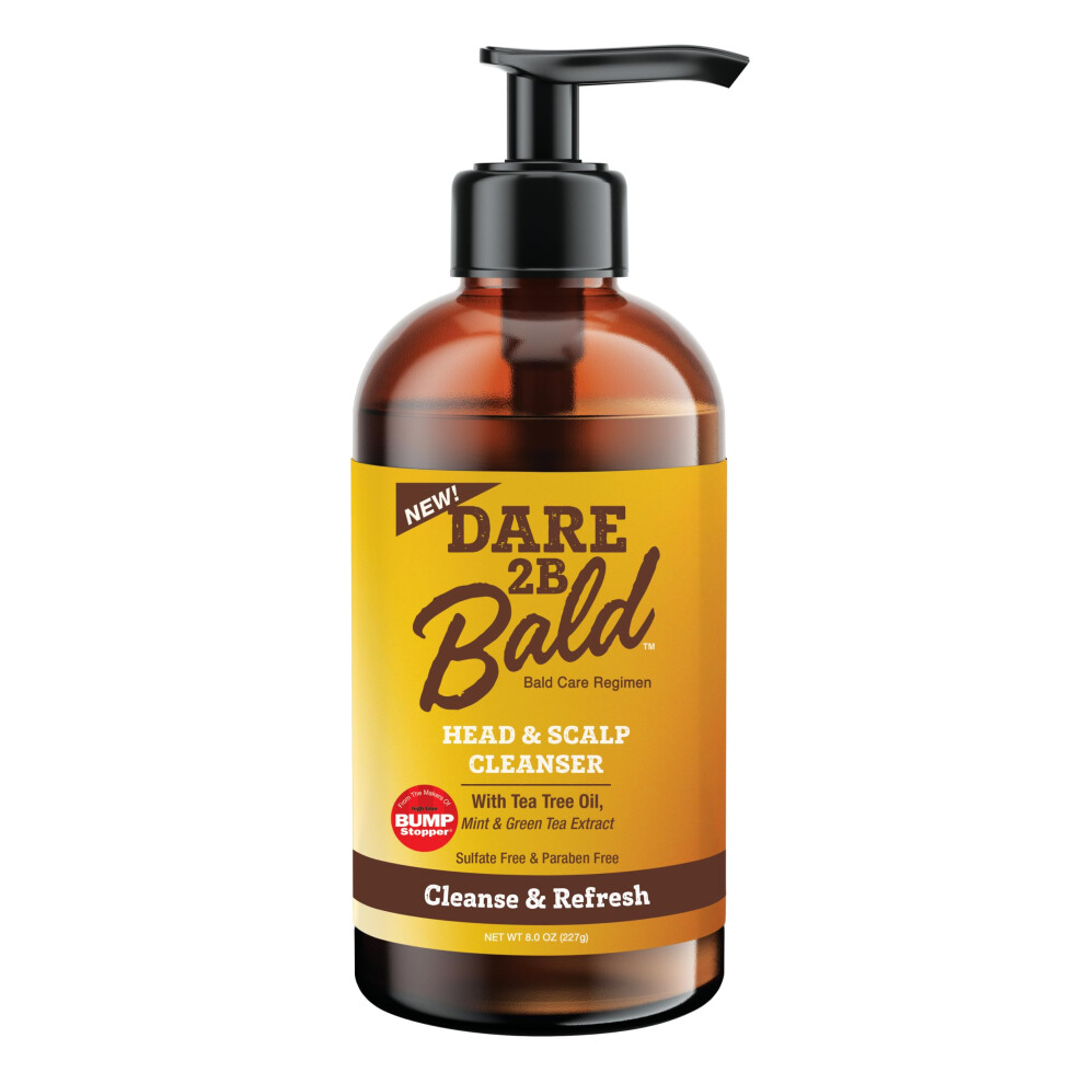 high time Dare 2B Bald Head & Scalp Cleanser | Bald Head Moisturizer for Men | Bald Head Care Regimen | with Tea Tree Oil  Mint & Green Tea Extract -