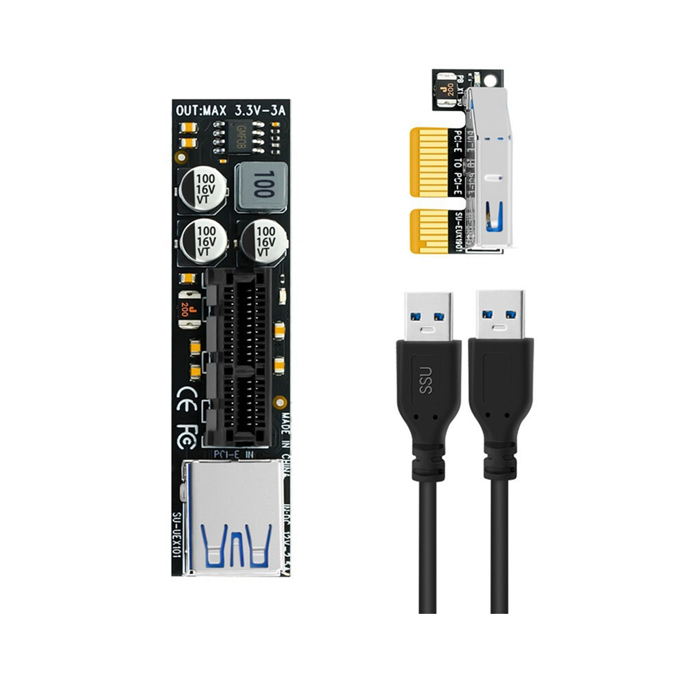 Add On Card Pci-E Riser Pcie Pci-Express X1 To X4 Pci E Extend Adapter With 30Cm Usb Extension Cable 4852496761592