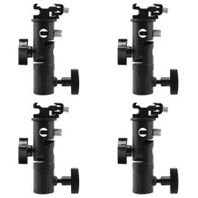 4X Camera Flash Speedlite Mount,Professional Swivel Light Stand Bracket Umbrella Mount Shoe Holder E Type