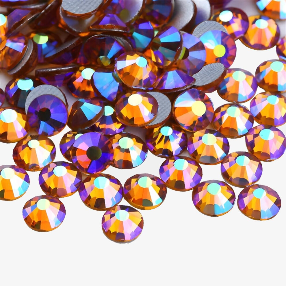 Kzkcy Purple Hotfix Rhinestones Flatback Glass Rhinestone 1440Pcs Ss20 4.6-4.8Mm Round Gems For Nails Art Glitter Crystals Stone Diy Bags Clothes Shoes (Purple)