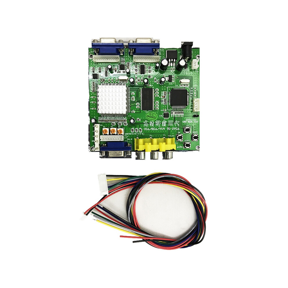 New Arcade Game Rgb/Cga//Yuv To Vga Hd Video Converter Board Hd9800/Gbs8200 Hot For Crt Lcd Pdp Monitor Green 4852496763824