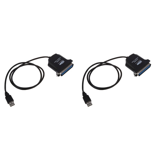 2X USB to Parallel 36 Pin Centronics Printer Adapter Cable