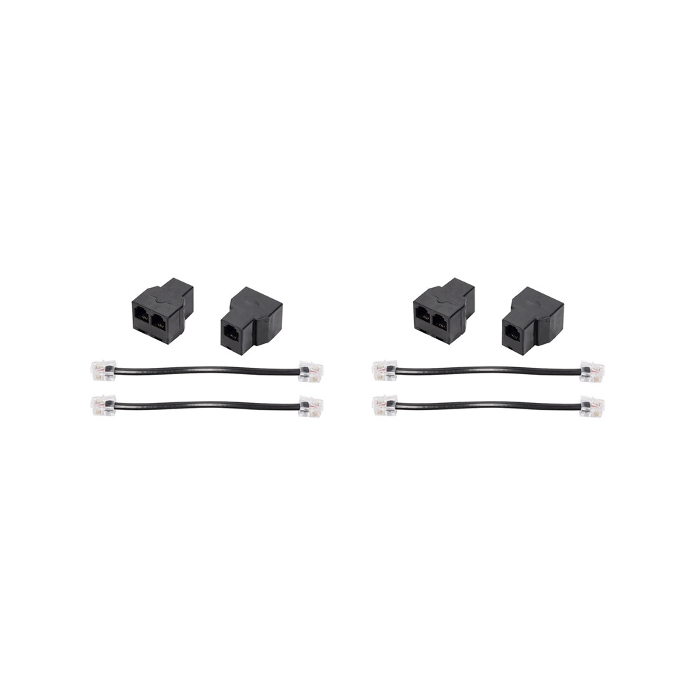 4Pcs Rj11 Telephone Cable Splitter 15Cm 6P4c 2 Ports Adapter 4853284754406