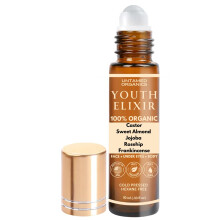 Untamed Organics Youth Elixir - Roll On Facial Serum For Under Eyes and Face with Certified Organic Cold Pressed Hexane Free Castor and Frankincen