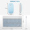 10 Inch Bluetooth Keyboard Rechargeable Ultra-Slim Wireless Mouse Set for Android Tablet E 8