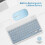 10 Inch Bluetooth Keyboard Rechargeable Ultra-Slim Wireless Mouse Set for Android Tablet E 5