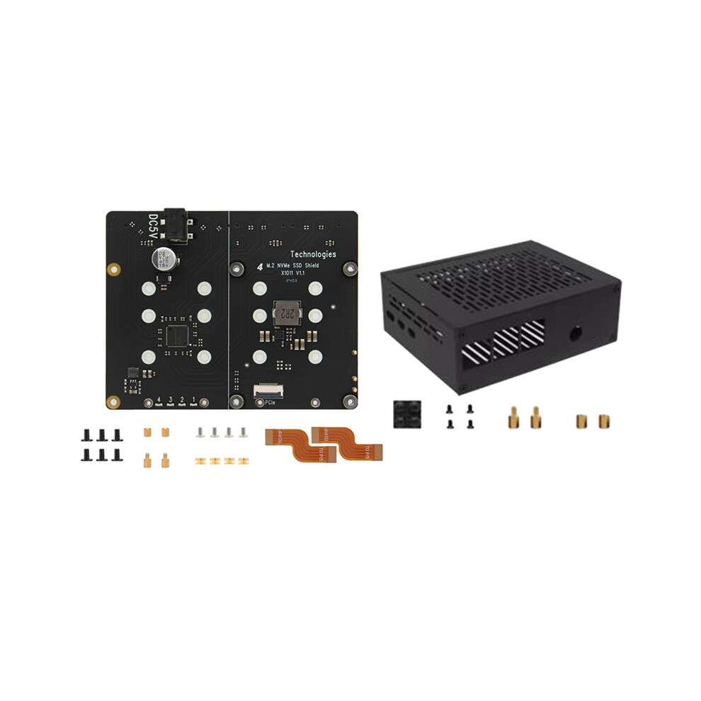 X1011 Pcie To M.2 Nvme Ssd Expansion Board&Case For 5 Support 4XSsd 2280/2260/2242/2230 4853284760582
