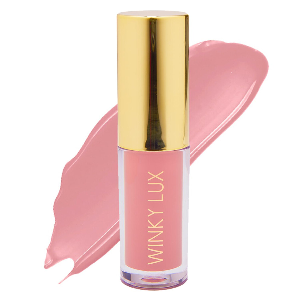 Winky Lux Pink Very There Lip Oil Hydrating Baby Tint With Jojoba Oil Non-Sticky Glossy Lip Oil Tinted Gloss For Juicy Lip Passion