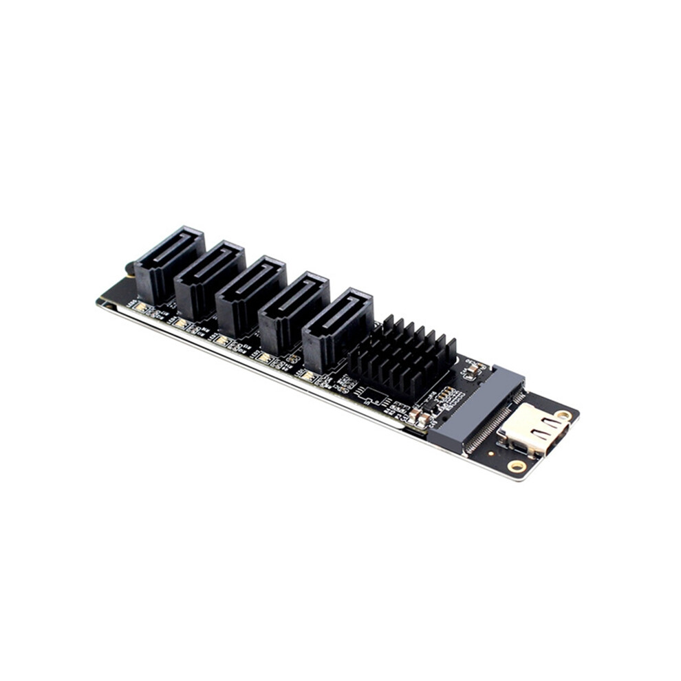 Type C To 5-Port Sata 3.0 Adapter Card 6Gbps Jm575&Jms580 Chip Usb Expansion Plug & Play Riser 4853284760216