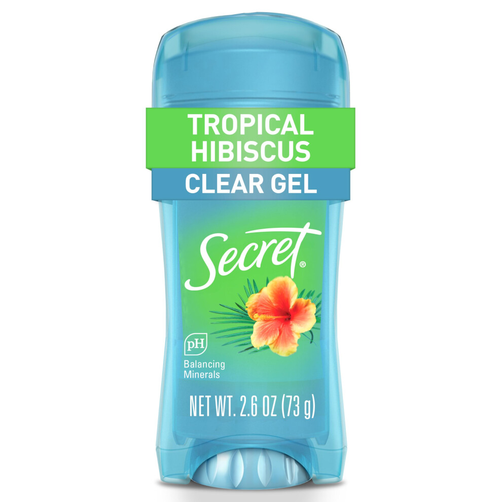 Secrã¨Te Secret Fresh Antiperspirant And Deodorant For Women 48Hr Freshness Sweat & Odor Protection Ph Balancing Minerals Clear Gel Tropical Hibiscus Scen