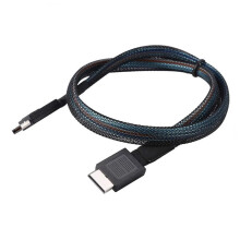 PCIE4.0 MINI SAS Cable 24Gbps Oculink Data Extension SFF-8611 to Server Transfer Line (1m)
