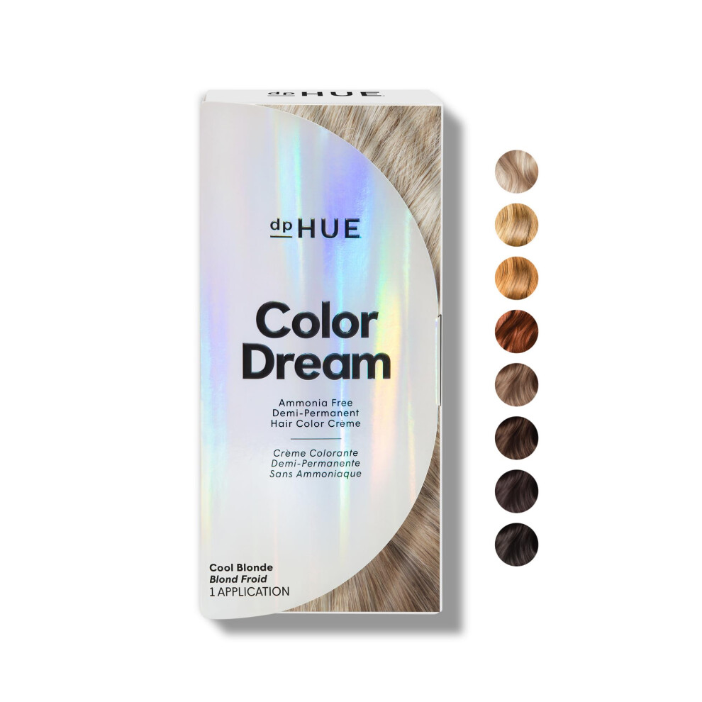 Dphue Color Dream Cool Blonde - Ammonia-Free Demi-Permanent Hair Color - Lasts 16 Washes - Boosts Shine - Paraben & Sulfate Free Leaping Bunny Cert