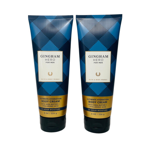 Bath & Body Works Bath and Body Works Gingham Hero K   rpercreme, 237 ml, 2er-Pack