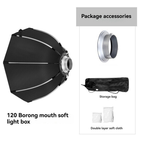 120cm Quick-Setup Octagon Softbox Bowens Mount Hot Shoe Camera Flash for Studio LED Video Light 2