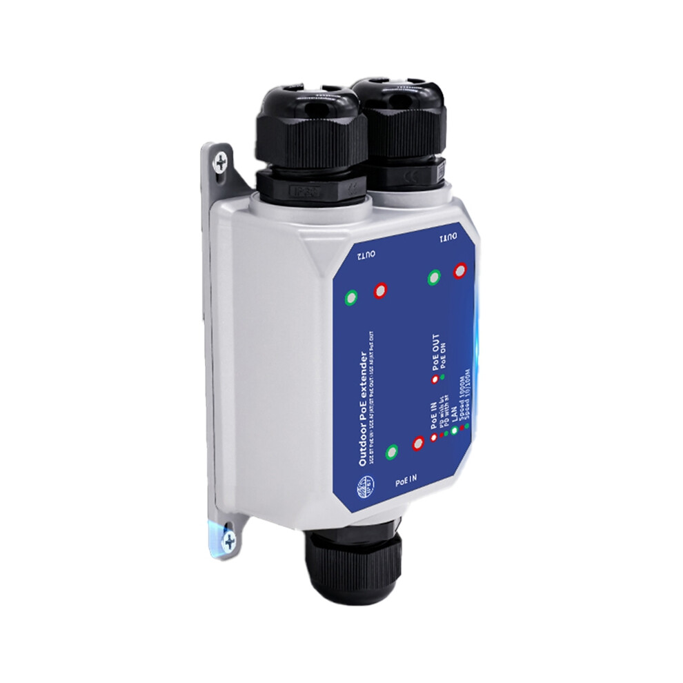 3 Port Gigabit Poe Extender Outdoor Ip67 Waterproof 1 To 2 1000M Poe Repeater Ieee802.3af/At/Bt Plugandplay 48V 120W 4853284767956