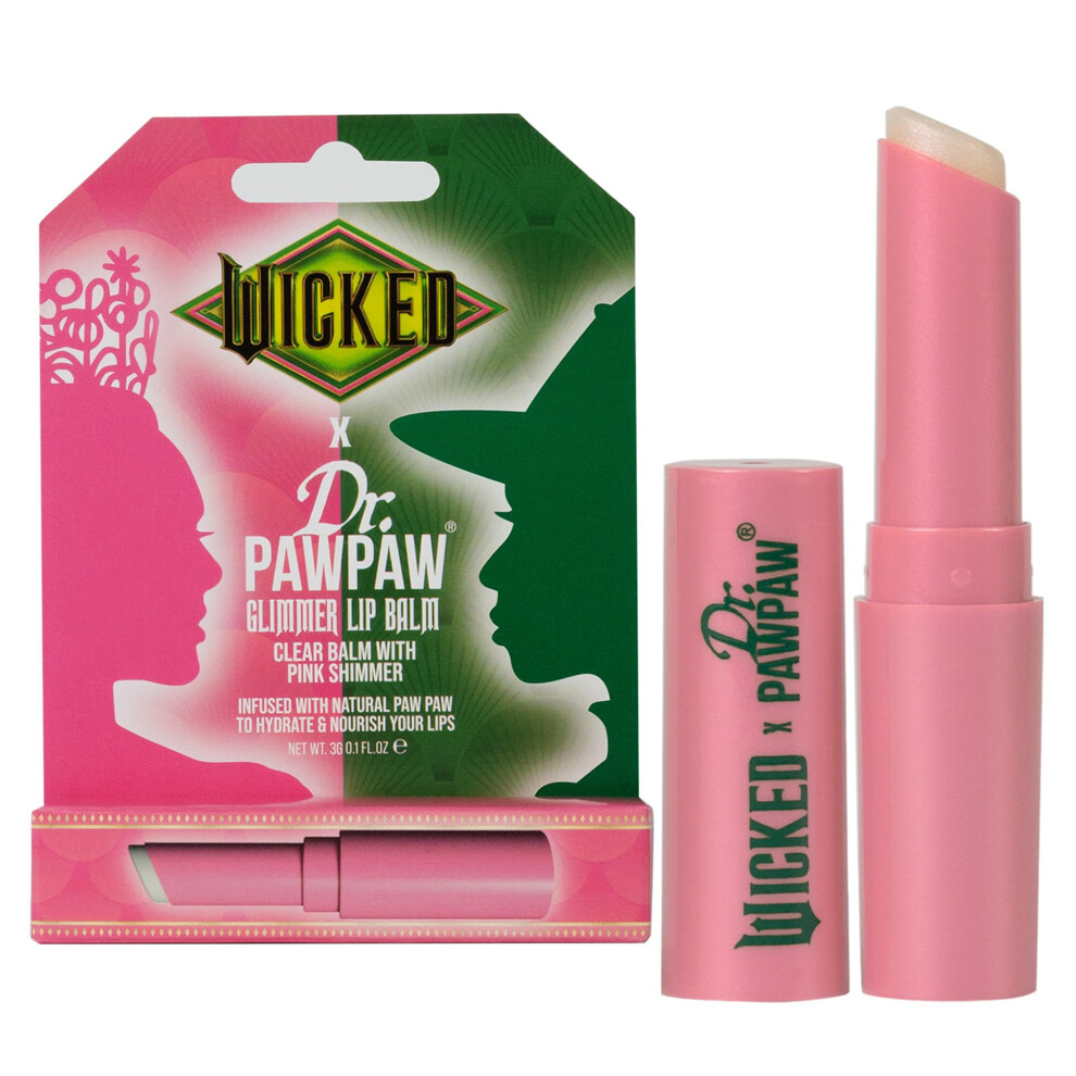 Dr Paw Paw Wicked X Dr Pawpaw Glimmer Lip Balm - Moisturizing Shimmer Tinted Lip Balm For Women - Vegan Nourishing Hydrating Lip Balm - 0.1 Oz