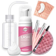 SVECKE Lash Shampoo Kit 2 fl.oz / 60ml jenvipperenser Vipperensest med brste jenvippeshampoo til vippeforlngelser jenvippefjerner til salon