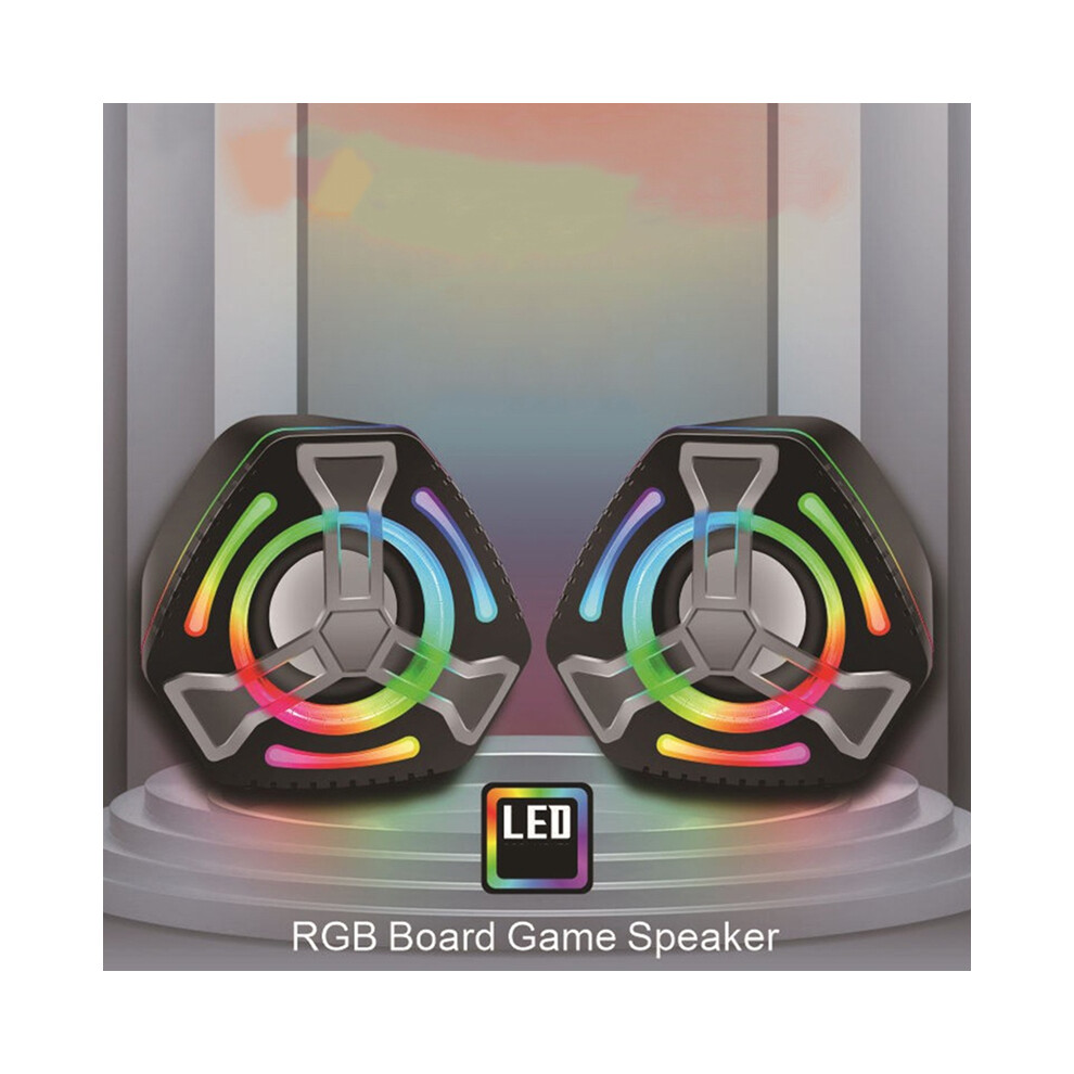 Usb Wired Computer Speaker Multimedia Subwoofer Colorful Lighting Effect Rgb Desktop Game 4853284765464