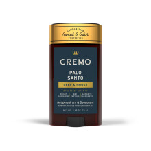 Cremo Palo Santo Antitranspirant & Deodorant voor mannen 48 uur bescherming tegen zweet en geur 2,65 oz
