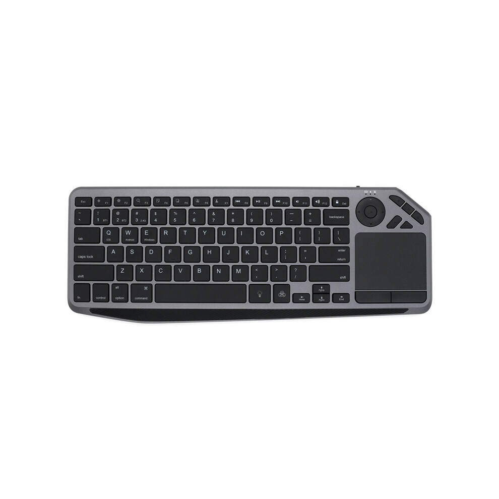 Bluetooth Wireless Keyboard With Touchpad 7-Colors Backlit 2.4G Rechargeable Trackpad For Smart Tv 4853284764658