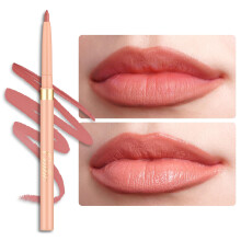 Lpiz de lpiz labial impermeable OULAC: maquillaje de labios retrctil suave y cremoso para aplicaciones de precisin Vegan & Cruelty LL04 Peach