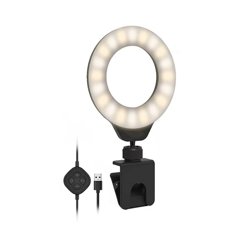 Adjustable Led Selfie Vedio Lamp With Clip On Laptop Computer For Live Streaming Self Broadcasting Conference Chat Light 4853284763293