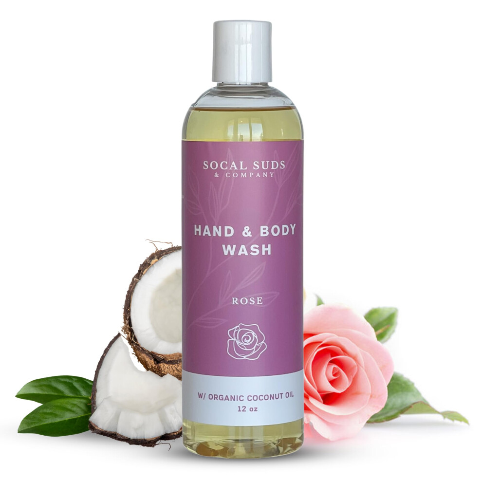 Socal Suds & Company - Savon De Castille Biologique Pais 12 Oz Gel Douche Liquide La Rose Pour Les Mains Et Le Corps Pour Hommes Et Femmes Fab-image