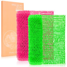 MTDLYICE African Net Sponge 2 Pack  Back Scrubber for Shower  XL 80CM Exfoliating Washcloth  African Net Sponge Authentic  Body Scrubber exfoliator Ba