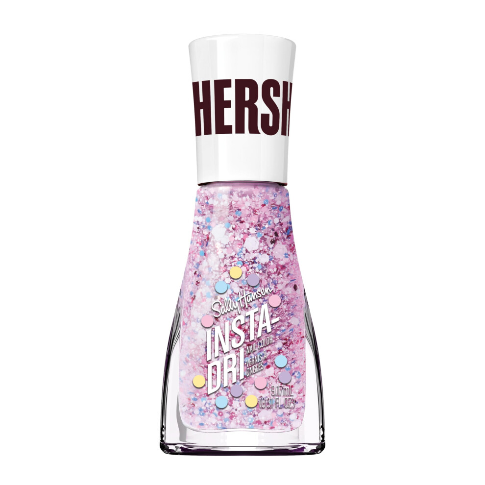 Sally Hansen Insta-Dri X Hershey's Cookies 'n' Creme Eggs  Polka Dazzle  Quick Dry  Long Lasting  Streak-Free Shine  Pink Nail Polish  0.31 fl oz.