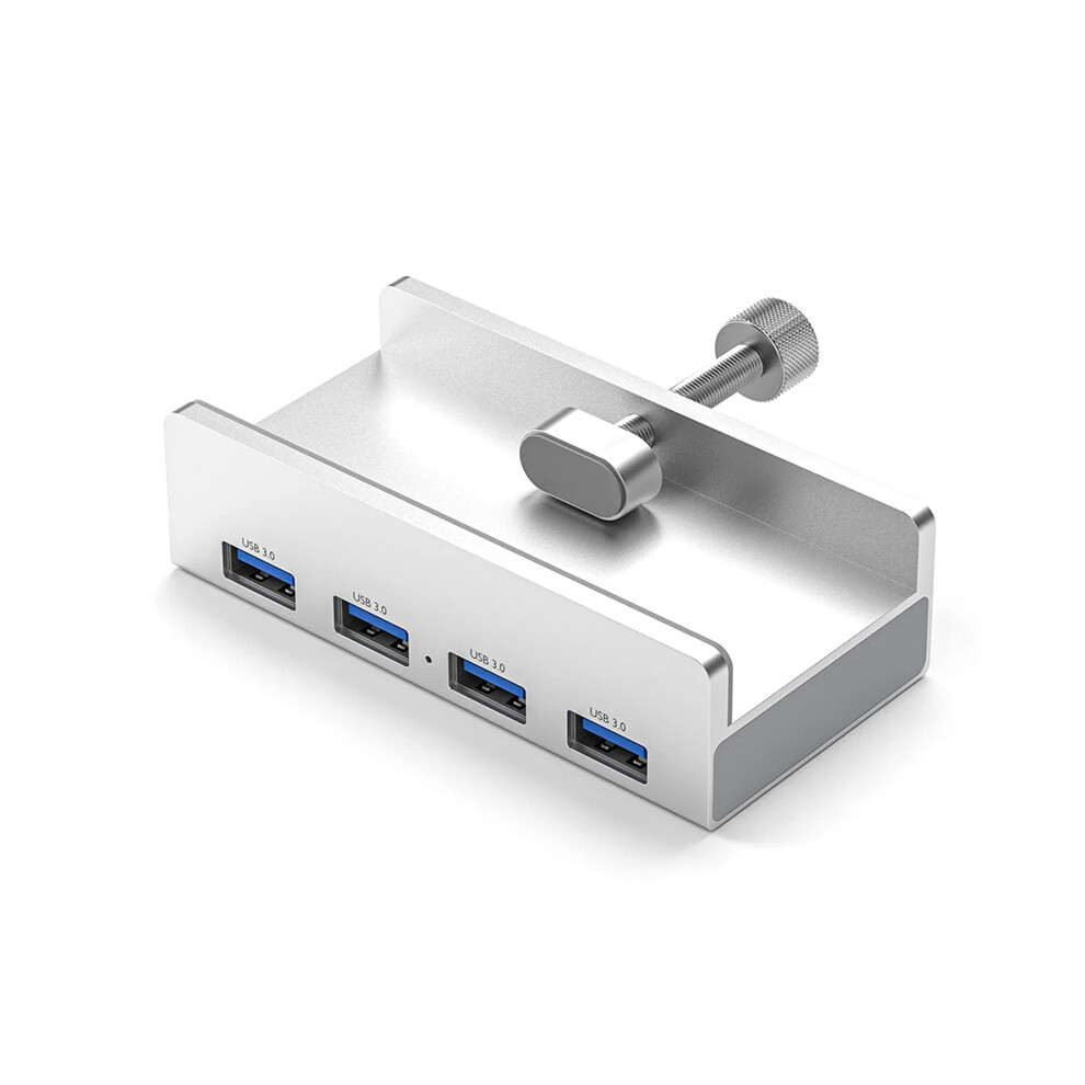 Aluminum Usb 3.0 Hub Clamp 4-Port Splitter 4.92 Ft Data Cable Desktop Without Power Adapter 4853284769837