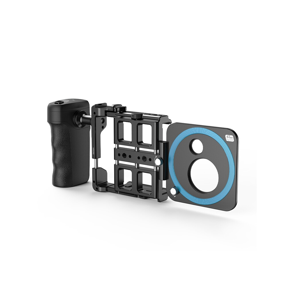 Mobile Phone Live Bracket Cage Bluetooth 1/4 Inch Threaded Hole/Cold Shoe Interface For Video Led Mic Tripod Black 4853284770062