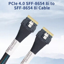 High Speed PCIe 4.0 SlimSAS SFF8654 8i to 9500 Series NVMe Available Cable External Video Card Adapter 0.5M