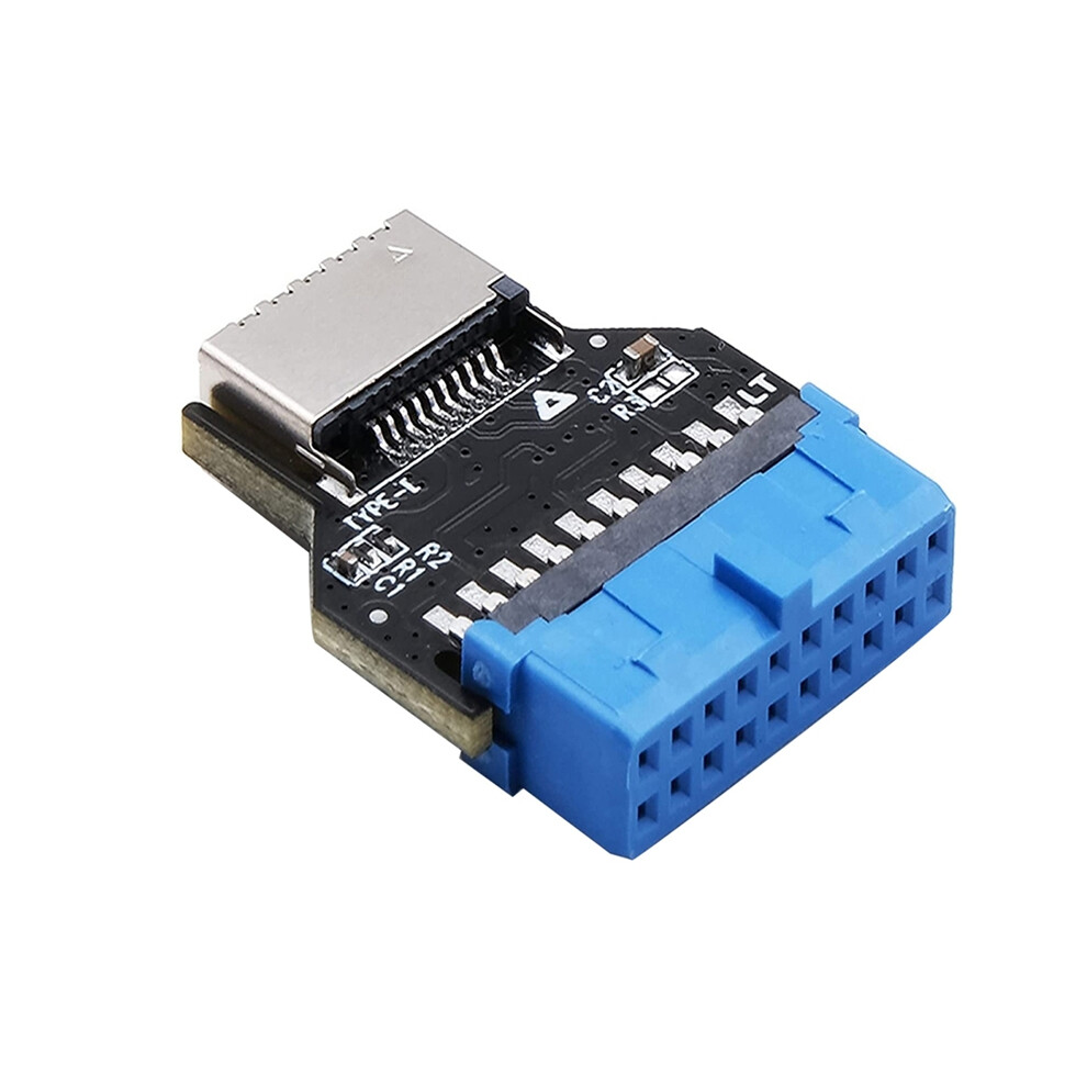 Usb Header Adapter Riser 3.0 19Pin To 3.2 Type E 20Pin Converter Chassis Front Panel C Plug-In Port 4853284770482