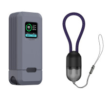 Silicone Case for Prime 130W Power Bank TF/SIM Card PIN Storage Carrying Travel Bag Accessories,Gray,B