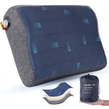 TREKOLOGY Premium uppblsbar campingkudde med avtagbart fodral i skumgummi - Bullerreducerande ergonomisk design fr ryggscksturer utomhus och f