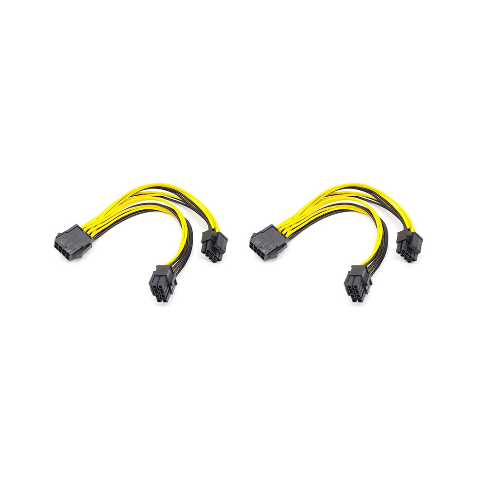 Photos - Cable (video, audio, USB) 2X CPU 8 Pin Female to Dual PCIe  Male Power Adapter Splitter Cable for Motherboard(4&4)
