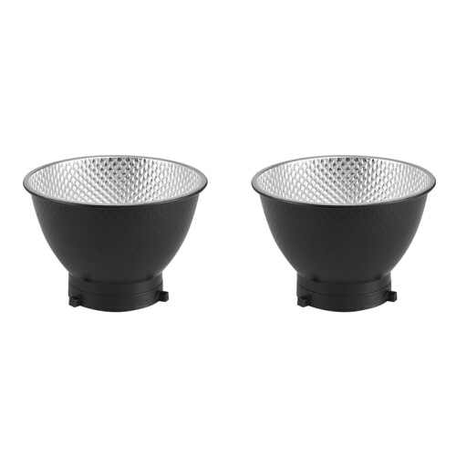 2X Standard Reflector Diffuser Lamp Shade Dish for Bowens Bayonet Mount Studio Strobe Flash Light 55 Degrees
