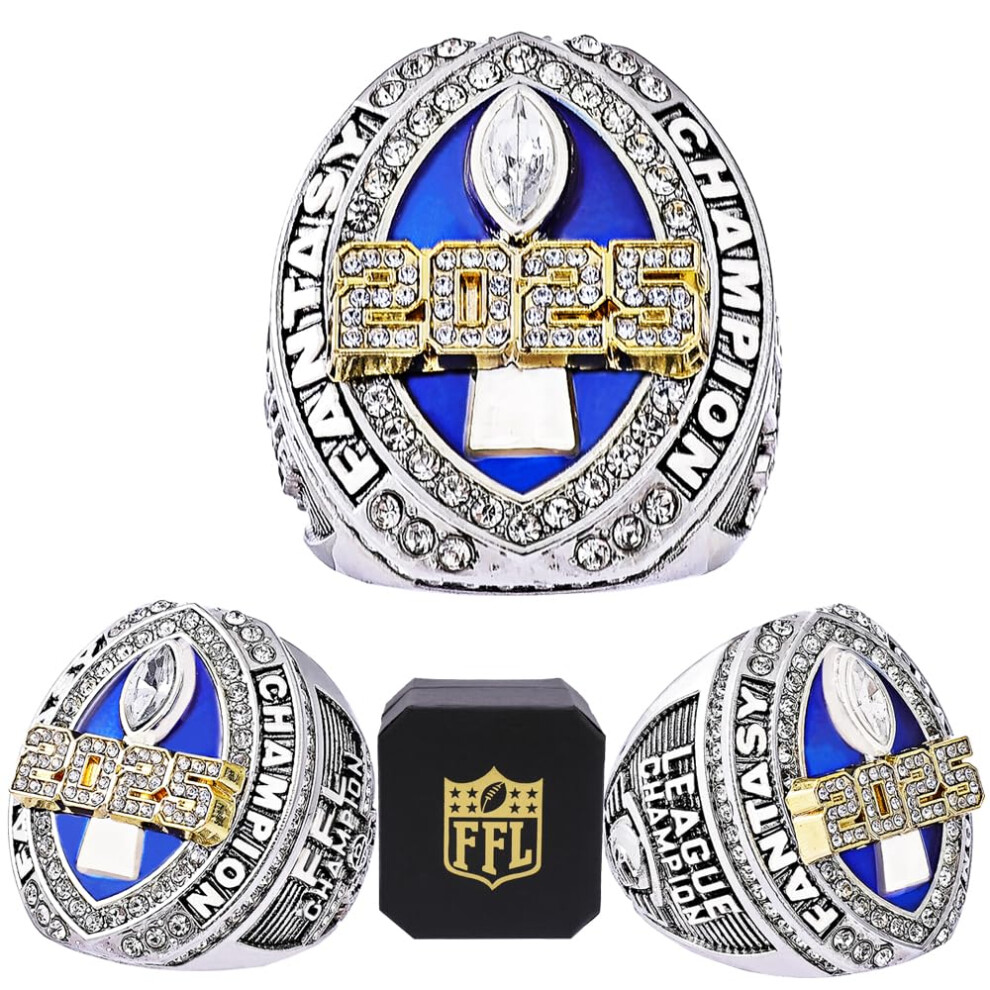 Bague Noblehead 2025 Fantasy Football Championship | Bague Troph E De Champion Ffl | Troph E Plaqu Or Et Argent Pour Le Vainqueur De La Fantasy-image