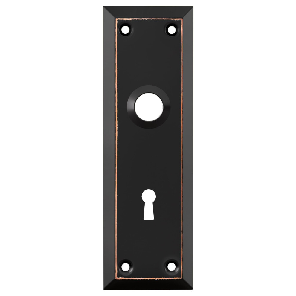 Newliplace 2 Pack Mortise Lock Door Plates For Interior Doors Old Style Mortise Door Knob Replacement Door Escutcheon Plates Oil Rubbed Bronze 639395277423